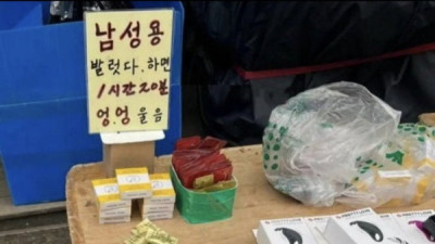시골 장터의 성인용품 상점
