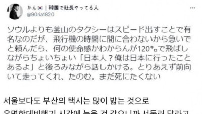   				일본인이 느낀 부산 택시			