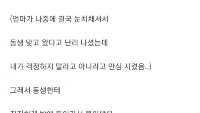   				나 빵셔틀 시키던 일진이 동생 구해준 썰			