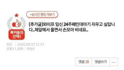 와이프가 임신 24주 째인데 아기를 지우고 싶다고 한다