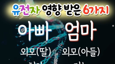 (아빠 vs 엄마) 자식들 영향주는 유전자