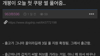 첫 쿠팡 알바 해본 사람 후기