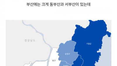 같은 지역 내에서도 발전도가 너무 차이나는 부산