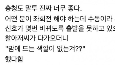 충청도 교통경찰 아저씨가 다가와서 한 말