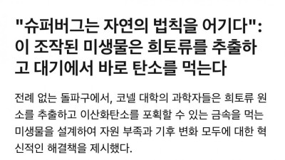 현재 개발중인 희토류 추출하는 미생물 근황 