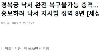 경복궁 낙서 테러 삼대남 근황