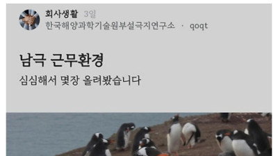 블라인드에 인증한 찐 남극 근무자