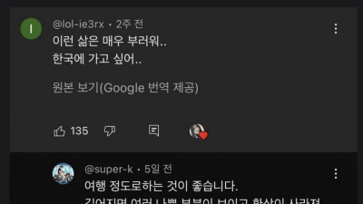 유튜브 한국인 일본인 대화하는거 개웃기네
