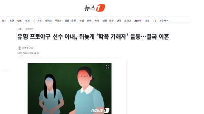 유명 프로야구 선수 아내 뒤늦게 학폭 가해자 들통…결국 이혼
